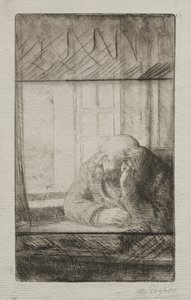 Este az ablakban. alkotó: Alphonse Legros