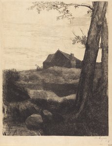 Farm with Large Tree (A nagy fával rendelkező farm) alkotó: Alphonse Legros