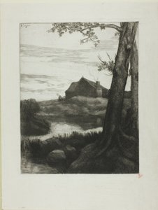 Farm nagy fával alkotó: Alphonse Legros