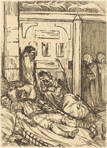 Tábori kórház (A mentő) alkotó: Alphonse Legros