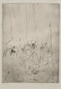 Halászok a boulogne-i rakparton. alkotó: Alphonse Legros