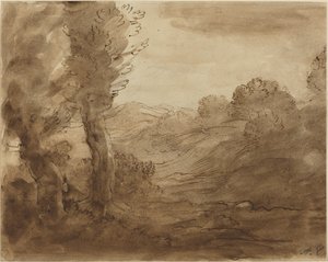 Gyalogút Burgundiában. alkotó: Alphonse Legros
