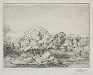 Hamlet a tó mellett alkotó: Alphonse Legros