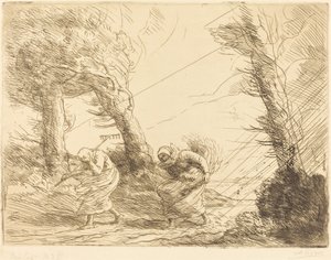 Aratógépek Meglepte a vihar A kombájnokat meglepte a vihar. alkotó: Alphonse Legros