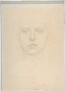 Egy lány fejének tanulmánya alkotó: Alphonse Legros