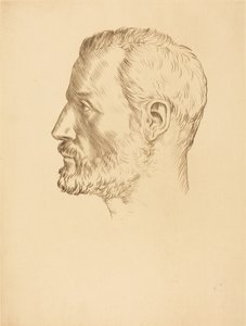 Férfi feje (Tete d’homme) alkotó: Alphonse Legros