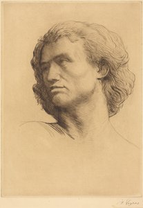 Férfi feje alkotó: Alphonse Legros