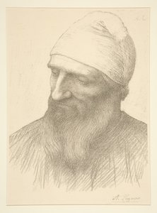 Egy férfi feje alkotó: Alphonse Legros