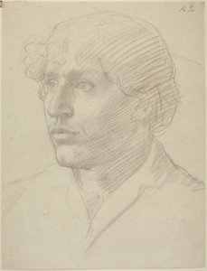 Férfi fejének tanulmánya alkotó: Alphonse Legros