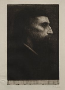 Egy ember feje. alkotó: Alphonse Legros