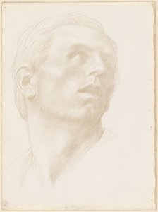 Egy férfi feje, aki jobbra néz alkotó: Alphonse Legros