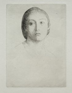 Egy fiatal lány feje. alkotó: Alphonse Legros