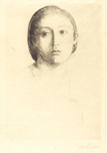 Egy fiatal lány feje Egy fiatal lány feje. alkotó: Alphonse Legros