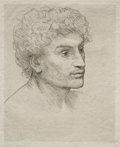 Egy fiatalember feje. alkotó: Alphonse Legros