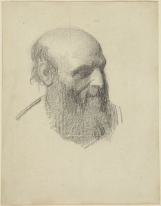 Egy szakállas férfi feje alkotó: Alphonse Legros
