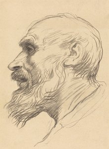 Egy öregember feje. alkotó: Alphonse Legros