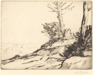 Domb bokrokkal (La butte aux broussailles) alkotó: Alphonse Legros