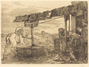 Ló által hajtott Mill Le manege, valószínűleg 1869. alkotó: Alphonse Legros