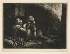 A tűz (The Fire) alkotó: Alphonse Legros