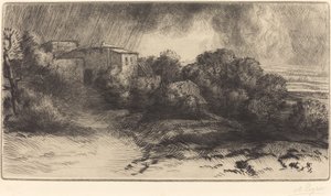 Farm Brieux-ban a viharban alkotó: Alphonse Legros