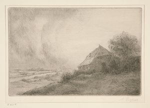 A kunyhó a dombon alkotó: Alphonse Legros