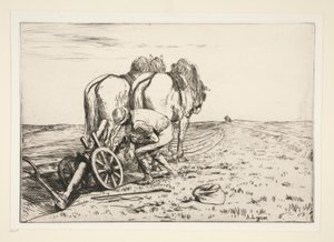 La charrue (Az eke) alkotó: Alphonse Legros