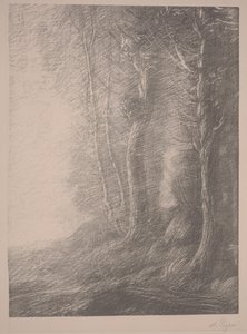 Táj (litho) alkotó: Alphonse Legros