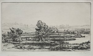 Tájkép. alkotó: Alphonse Legros