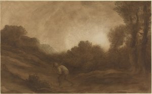 Tájkép, este alkotó: Alphonse Legros