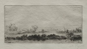 Táj Beat-boggal: A mocsárban. alkotó: Alphonse Legros