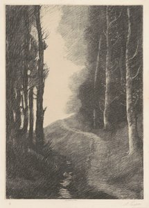 Tájkép nyírfákkal (Le Paysage aux Bouleaux) alkotó: Alphonse Legros