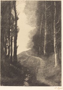 Táj nyírfákkal alkotó: Alphonse Legros
