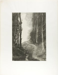Táj nyírfákkal alkotó: Alphonse Legros