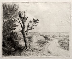 Táj szalmakazalokkal alkotó: Alphonse Legros