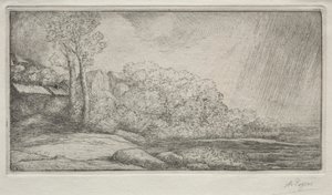 Táj két fával Táj két fával. alkotó: Alphonse Legros