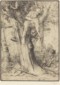 Táj egy fiúval a fában alkotó: Alphonse Legros