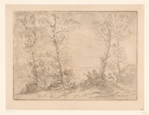 Landschap csavart tesz A lazachalász alkotó: Alphonse Legros