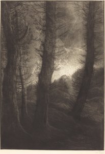 Nagy fák a Nappal szemben Nagy fák: Esti hatás. alkotó: Alphonse Legros