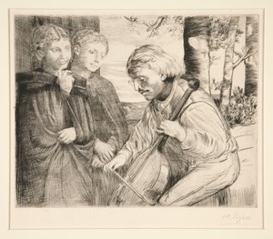 A hegedűs (The Viol Player) alkotó: Alphonse Legros