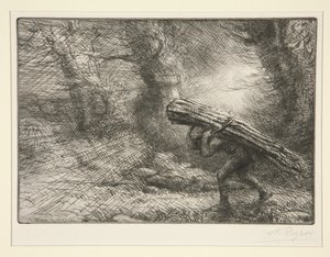 Visszatérés a kunyhóhoz alkotó: Alphonse Legros