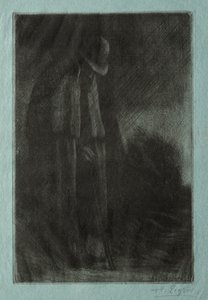 Az utazó a menedékben. alkotó: Alphonse Legros
