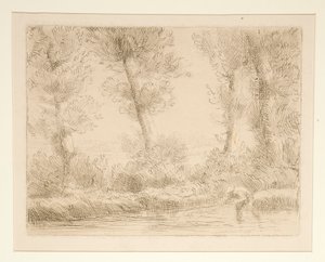 Les bords de la Liane (A Liane partja) alkotó: Alphonse Legros
