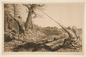 Les bucherons (favágók) alkotó: Alphonse Legros