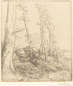 Kis Pond La petite mare. alkotó: Alphonse Legros