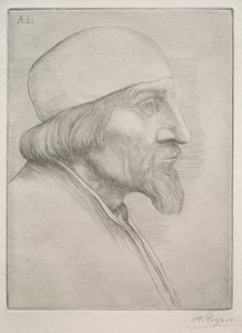Férfi koponyasapkás. alkotó: Alphonse Legros