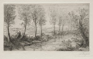 A Malom közelében. alkotó: Alphonse Legros