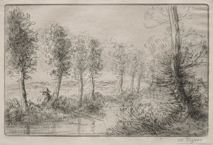 A Malom közelében. alkotó: Alphonse Legros