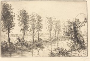 A Pres du moulin malom közelében. alkotó: Alphonse Legros