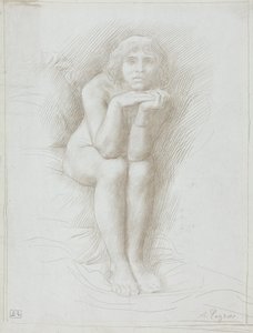 Ülő aktmodell alkotó: Alphonse Legros
