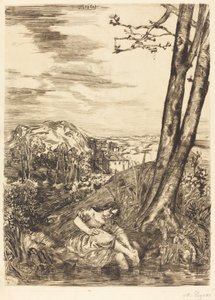 A paraszt mossa a lábát A paraszt mossa a lábát, 1860. alkotó: Alphonse Legros